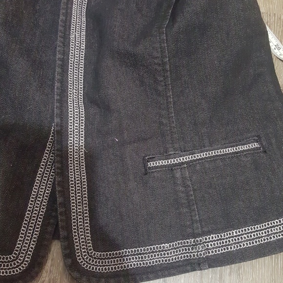 ADDITIONS BY CHICO'S BLACK DENIM VEST SIZE 1 - Picture 5 of 5